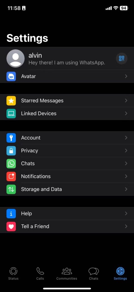 روش دیلیت اکانت واتساپ در iOS - 3