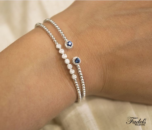 مدل دستبند دولاین جواهری زیبا