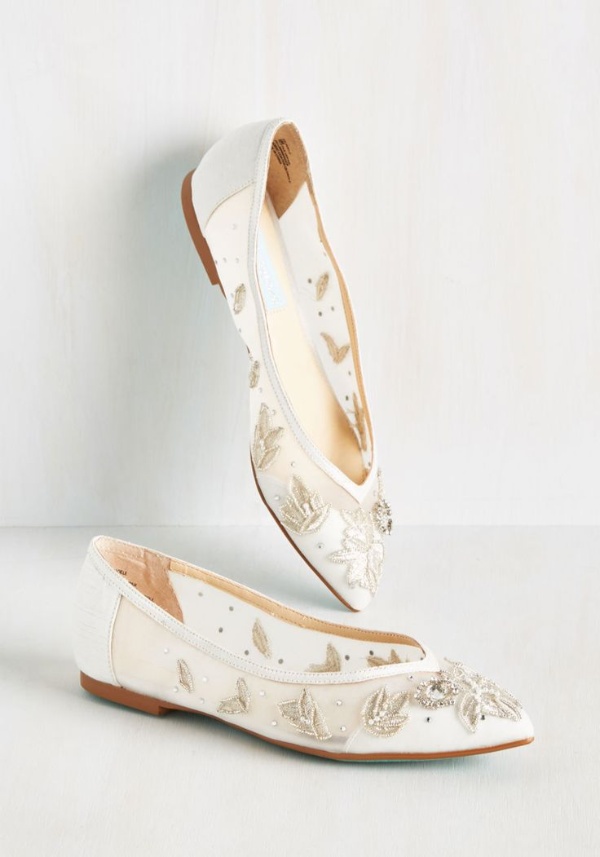 مدل جدید کفش پاشنه تخت عروس زیبا