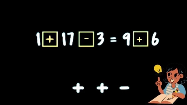 معمای ریاضی: اگه نابغه‌ای از دو علامت جمع و یک علامت منها برای کامل کردن این معادله استفاده کن