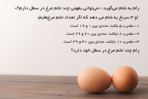 حل این معما کار هر کسی نیست؛ می‌تونی تعداد تخم مرغ‌های سبد رو توی ۴۵ ثانیه پیدا کنی؟