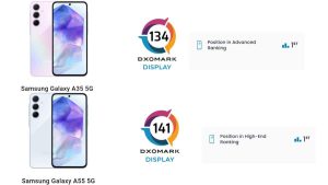 نتیجه تست نمایشگر و دوربین گلکسی A35 به همراه گلکسی A55 در DxOMark منتشر شد